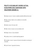 PELLET B VOCABULARY WORDS ACTUAL EXAM PAPER 2026 QUESTIONS WITH SOLUTIONS GRADED A&plus;