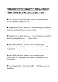 PENN FOSTER VETERINARY PHARMACOLOGY FINAL EXAM REVIEW QUESTIONS 2026