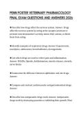 PENN FOSTER VETERINARY PHARMACOLOGY FINAL EXAM QUESTIONS AND ANSWERS 2026