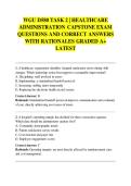 WGU D580 TASK 2 &vert; HEALTHCARE  ADMINISTRATION CAPSTONE EXAM  QUESTIONS AND CORRECT ANSWERS  WITH RATIONALES GRADED A&plus;  LATEST