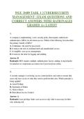 WGU D489 TASK 1 &vert; CYBERSECURITY  MANAGEMENT &vert; EXAM QUESTIONS AND  CORRECT ANSWERS WITH RATIONALES  GRADED A&plus; LATEST