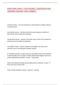 EXPH FINAL EXAM &vert; 2026 UPDATE &vert; QUESTIONS AND ANSWERS &lpar;SOLVED&rpar; 100&percnt; CORRECT