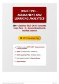 WGU D293 &ndash; Assessment and Learning Analytics 180&plus; &lpar;Updated 2025-2026&rpar; Complete Exam Pack &vert; A&plus; Graded Questions & Verified Answers