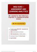 WGU D293 &ndash; Assessment and Learning Analytics 90&plus; &lpar;Updated for 2025-2026&rpar; Exam Prep Pack &vert; A&plus; Questions & Verified Answers