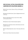 NUR 215 EXAM 1 ACTUAL EXAM PAPER 2026 QUESTIONS WITH SOLUTIONS GRADED A&plus;