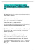NUR 220 EXAM 2 EVALUATION ACTUAL ASSESSMENT STUDY SHEET 2026 GRADED A&period;pdf