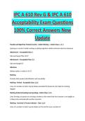 IPC A 610 Rev G - IPC EXAM STUDY GUIDE ACCURATE QUESTIONS AND CORRECT DETAILED ANSWERS WITH RATIONALES &vert;&vert; 100&percnt; GUARANTEED PASS <BRAND NEW VERSION>