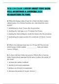 NUR 220 EXAM 2 STUDY SHEET TEST BANK FULL QUESTIONS & ANSWERS 2026 GUARANTEED TO PASS&period;