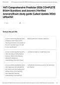 VATI Comprehensive Predictor 2026 COMPLETE EXAM Questions and Answers &lpar;Verified Answers&rpar;Exam study guide &lpar;Latest Update 2026&rpar; UPDATE&excl;&excl;