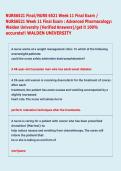 NURS6521 Final&sol;NURS 6521 Week 11 Final Exam &sol;  NURS6521 Week 11 Final Exam &colon; Advanced Pharmacology&colon;  Walden University &lpar;Verified Answers&rpar;&sol;get it 100&percnt;  accurate&excl;&excl; WALDEN UNIVERSITY 