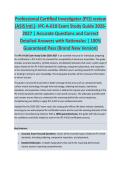 Professional Certified Investigator - CERTIFIED INVESTIGATOR EXAM STUDY GUIDE ACCURATE QUESTIONS AND CORRECT DETAILED ANSWERS WITH RATIONALES &vert;&vert; 100&percnt; GUARANTEED PASS <BRAND NEW VERSION>