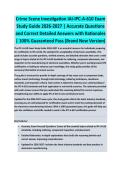 Crime Scene Investigation IAI - CRIMINAL JUSTICE EXAM STUDY GUIDE ACCURATE QUESTIONS AND CORRECT DETAILED ANSWERS WITH RATIONALES &vert;&vert; 100&percnt; GUARANTEED PASS <BRAND NEW VERSION>