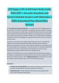 CITP Exam 1 - CRIMINAL JUSTICE EXAM STUDY GUIDE ACCURATE QUESTIONS AND CORRECT DETAILED ANSWERS WITH RATIONALES &vert;&vert; 100&percnt; GUARANTEED PASS <BRAND NEW VERSION>