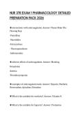 NUR 378 EXAM 1 PHARMACOLOGY DETAILED PREPARATION PACK 2026