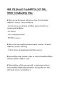 NUR 378 EXAM 1 PHARMACOLOGY FULL STUDY COMPANION 2026