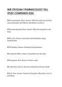 NUR 378 EXAM 1 PHARMACOLOGY FULL STUDY COMPANION 2026