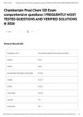 Chamberlain Final Chem 120 Exam comprehensive questions &vert; FREQUENTLY MOST TESTED QUESTIONS AND VERIFIED SOLUTIONS &commat; 2026Chamberlain Final Chem 120 Exam comprehensive questions &vert; FREQUENTLY MOST TESTED QUESTIONS AND VERIFIED SOLUTIONS &commat; 2026