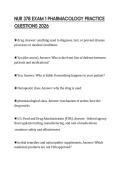 NUR 378 EXAM 1 PHARMACOLOGY PRACTICE QUESTIONS 2026
