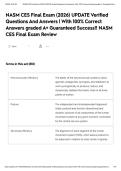 NASM CES Final Exam Newest 2026 Complete Questions And Correct Detailed Answers &lpar;Verified Answers&rpar;&vert;Already Graded A&plus;