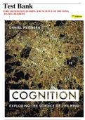 Cognition 7th Edition Test Bank &vert; Exploring the Science of the Mind &ndash; Complete Chapter Q&A&comma; MCQ & Essay