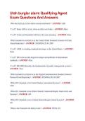 Utah burglar alarm Qualifying Agent  Exam Questions And Answers