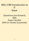 WGU C182 Introduction to IT &ndash; Complete Study Guide & OA Exam Prep PDF
