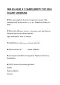 NUR 504 QUIZ 4 COMPREHENSIVE TEST 2026 SOLVED QUESTIONS