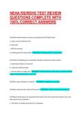 NEHA RS&sol;REHS TEST REVIEW QUESTIONS COMPLETE WITH 100&percnt; CORRECT ANSWERS 