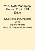 WGU C202 Managing Human Capital &ndash; Complete Study Guide &lpar;PA & OA&rpar; PDF