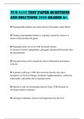 NUR 641E TEST PAPER QUESTIONS AND SOLUTIONS 2026 GRADED A&plus;&period;