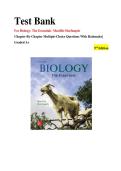 Biology&colon; The Essentials 3rd Edition Test Bank &ndash; Chapter-by-Chapter Multiple Choice Questions with Rationales &ndash; Graded A&plus;