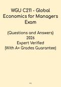 WGU C211 Global Economics for Managers &ndash; Complete Study Guide & OA Exam Prep PDF
