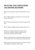 NUR 1213 FINAL EXAM COMPLETE REVIEW 2026 QUESTIONS AND ANSWERS