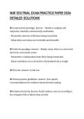 NUR 1213 FINAL EXAM PRACTICE PAPER 2026 DETAILED SOLUTIONS