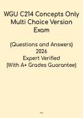 WGU C214 Concepts Only &ndash; Multiple Choice Version &vert; OA Study Guide PDF