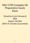 WGU C720 Complete OA Prep Guide &ndash; Full Study Notes & Practice Questions PDF