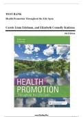 Health Promotion Throughout the Life Span 9th Edition Test Bank &vert; Edelman & Kudzma