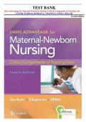 Davis Advantage Maternal-Newborn Nursing Test Bank 4th Edition &vert; Durham&comma; Chapman & Miller