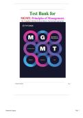 Test Bank for MGMT&colon; Principles of Management&comma; 4th Canadian Edition By Chuck Williams&comma; Terri Champion and Ike Hall isbn-9781774747834