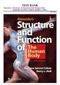 Memmler&rsquo;s Structure & Function of the Human Body Test Bank 12th Edition &vert; Cohen & Hull