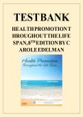 Health Promotion Throughout the Life Span 8th Edition Test Bank &vert; Edelman