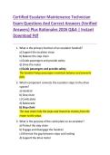 Certified Escalator Maintenance Technician  Exam Questions And Correct Answers &lpar;Verified  Answers&rpar; Plus Rationales 2026 Q&A &vert; Instant  Download Pdf
