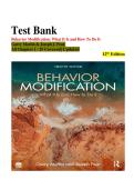 Behavior Modification 12th Edition Test Bank &vert; Exam Questions & Practice Tests for Psychology Students