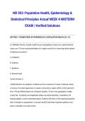 NR 503&colon; Population Health&comma; Epidemiology & Statistical Principles Actual WEEK 4 MIDTERM EXAM &vert; Verified Solutions