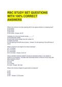 RBC STUDY SET QUESTIONS WITH 100&percnt; CORRECT ANSWERS