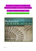 Behavior Modification 12th Edition Test Bank Complete Questions and Answers with Solution 2025&sol; 2026