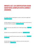MPOETC ACT 120 CERTIFICATION EXAM QUESTIONS COMPLETE WITH CORRECT ANSWERS