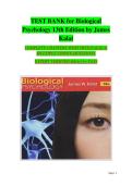 Biological Psychology 13th Edition Test Bank Complete Questions and Answers with Solution 2025&sol; 2026
