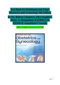 Beckmann and Ling&rsquo;s Obstetrics and Gynecology 9th Edition Test Bank Complete Questions and Answers with Solution 2025&sol; 2026