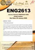 ENG2613 January&sol;February Supplementary Portfolio &lpar;COMPLETE ANSWERS&rpar; 2026 - DUE 26 January 2026
